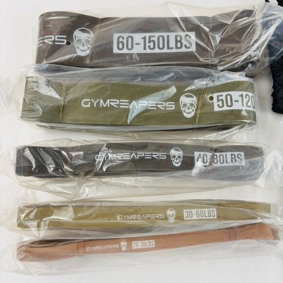 Gymreapers Resistance Bands Weight Lifting Military Set 5 & Hip Bands 3 - Picture 2 of 5